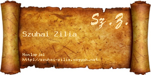 Szuhai Zilia névjegykártya